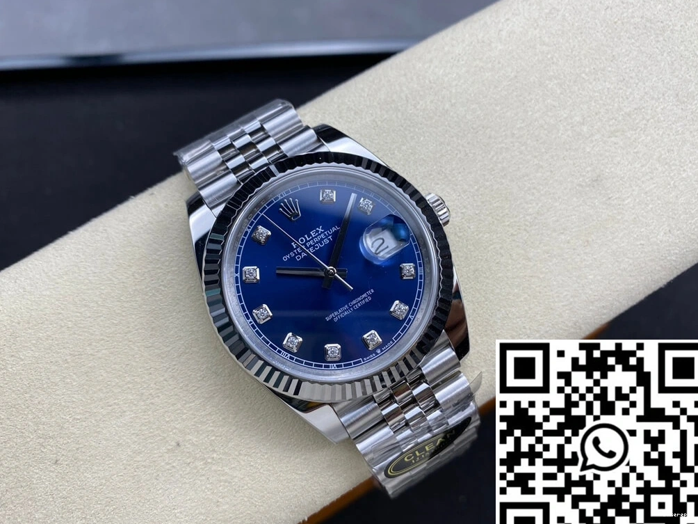 Blue Rolex Factory M126334-0016 Clean Datejust Dial 0305